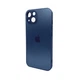 Защитный чехол-накладка AG Glass Matt Frame Color Logo для Apple iPhone 15 Navy Blue (AGMattFrameiP15Blue) - изображение 1