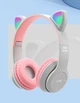 Безпровідні навушники CAT EAR з котячими вушками LED підсвіткою Сірі - зображення 1
