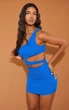 Кроп-топ синій в рубчик на одне плече S PrettyLittleThing - зображення 3