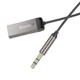 Ресивер Bluetooth Hoco E78 Benefit car AUX BT receiver with cable 1.2m, BT5.3, 3.5mm Gray - зображення 2