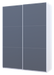 Шкаф купе Doros G-Caiser Белый Графит 2 ДСП / 3 части 160х60х240 (42005087) - изображение 1