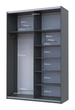 Шкаф купе Doros G-Caiser Графит Дуб Евок 1 ДСП / 1 Зеркало 160х60х240 (42005072) - изображение 6