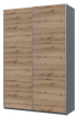 Шкаф купе Doros G-Caiser Графит Дуб Евок 2 ДСП 160х60х240 (42005074) - изображение 1
