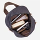 Рюкзак мужской тканевый вмещает формат А4 Vintage leather-20600 Черный - изображение 5