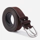 Ремень женский из натуральной замши Vintage leather-20791 129 см Темно-коричневый - изображение 2