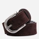 Ремень женский из натуральной замши Vintage leather-20791 129 см Темно-коричневый - изображение 5