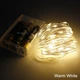 Новогодняя светодиодная гирлянда нить Роса 100 LED 10 метров Теплый белый на батарейках 3АА - изображение 3