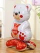 Воздушный Фольгированный 3D Шар Большой Мишка С Сердечком I Love You На Подставке 148x77см( 58") Белый - изображение 2