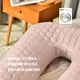 Подушка П-образная для сна и отдыха Sleepingg стеганная U-shape с наволочкой на молнии антиаллергенная для беременных для тела для мужчин 140х75х20 см (4820182653421) - изображение 5