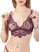 Бюстгальтер женский кружевной мягкая чашка Felisiya Lingerie Сливовое вино 2001-2605 One Size - изображение 1