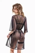 Халат-пеньюар женский из прозрачной сеточки Felisiya Lingerie Черный 93с-170 Оne size(L/XL) - изображение 2
