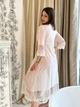 Пеньюар жіночий з прозорої сіточки та мережива Felisiya Lingerie Айворі 85-004 М - зображення 3