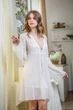 Пеньюар жіночий з сіточки та мережива Felisiya Lingerie Айрорі 80-004 М - зображення 2
