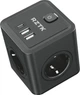 Сетевое зарядное устройство RZTK Power Cube 4 + 2 USB-A + USB-С (PD20W) Black - изображение 1
