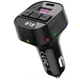 FM-трансмітер модулятор XO BCC17 Smart Bluetooth MP3 (USB-A/USB-C PD30W LED) в машину Чорний - изображение 1