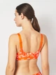 Бюстгальтер без косточек хлопковый Puma Women Printed Padded Top 1P 93859703 XS Оранжевый (8720245628532) - изображение 2