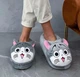 Домашние Тапочки Игрушки Кигуруми Kigurumi Кот Чи Мягкие Теплые Для Девочки Серый 30-36 (Д753053) - изображение 1