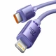 Кабель для iPhone на 1,2м. Type-C to Lightning Crystal Shine Series 2.4A Purple, Baseus для зарядки и передачи данных (CAJY000205) - изображение 2
