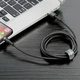 Кабель 2 м. для iPhone USB to Lightning gray/black, Cafule 1,5A Baseus для зарядки та передачі даних (CALKLF-CG1) - зображення 3