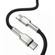 Кабель 1 м. Type-C to Type-C 100W White, Cafule Baseus для зарядки и передачи данных (CATJK-C02) - изображение 2