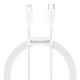 Кабель для iPhone на 1м. Type-C to Lightning Superior Series 2.4A White, Baseus для зарядки и передачи данных (CATLYS-A02) - изображение 1