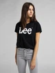 Футболка хлопковая женская Lee 112109467 M Черная (5400919939012) - изображение 1