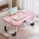 Подставка для ноутбука столик Laptop Table с 4 USB портами фонариком и вентилятором, Розовый - изображение 2
