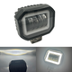 Автомобильная светодиодная дополнительная LED лед фара 4 линзы квадрат 60W с габаритом - изображение 1