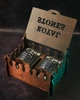 Камені для віскі Royal Stones дерев'яний набір Фортеця + 2 келихи Bohemia Diamond 230 мл 12 шт каменів + мішечок + 2 підставки + щипці + сертифікат - зображення 2