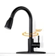 Смеситель-кран для кухни Kraft KF557 с выдвижной лейкой Black - изображение 3