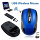 Беспроводная мышь GTM Wireless Mouse 2.4G для ноутбука/компьютера, питание от батареек Синяя - изображение 9