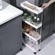 Складная полка органайзер для кухни и ванной на колесиках Ruhhy 24291 - изображение 9