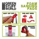 Шлифувальна губка GREEN STUFF WORLD Foam Sanding Pads - Fine Grit Assortment (pack x20) - изображение 2