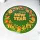 Кругла зелена новорічна серветка 38 см New Year (63-Ж) - зображення 2
