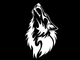 Наклейка на Авто / Мото / Витрину на Стекло Кузов " Хэллоуин - Halloween - Волк - Wolf " белый цвет - изображение 1