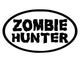 Наклейка на Авто / Мото / Витрину на Стекло Кузов " Хэллоуин - Halloween - Зомби - Zombie Hunter " черный цвет - изображение 1