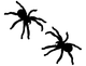 Наклейка на Авто / Мото / Витрину на Стекло Кузов " Хэллоуин - Halloween - Пауки - Spiders " черный цвет - изображение 1
