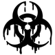 Наклейка на Авто / Мото / Витрину на Стекло Кузов " Хэллоуин - Halloween - Biohazard " черный цвет - изображение 1