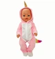 Одежда для куклы Беби Борн 40 - 43 см / Baby Born кигуруми / комбинезон Единорожка розовый 8630 - изображение 2