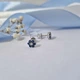 Серебряные серьги гвоздики на закрутках Ромашка с синими камнями серебро 925 пробы Родированное 72226с 1.26г - изображение 1
