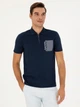 Поло длинное мужское Pierre Cardin G021SZ011-000-2047304(lacivert) XL Темно-синее (8683857791523) - изображение 4
