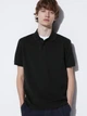 Поло длинное мужское Uniqlo 986870571 2XL Черное (1159815423) - изображение 1