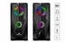 Колонки портативні REAL-EL Black, 2 x 3 Вт, LED підсвічування, пластиковий корпус, живлення від USB, керування спереду - зображення 2