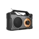 Колонка-радіоприймач портативна Real-El Black, 8 Вт, пластиковий корпус, FM/AM/SW, Bluetooth, USB, microSD, акумулятор - зображення 1