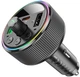 FM-трансмиттер Hoco E82 Guerrero 30W Black Bluetooth5.3/USB с RGB-подсветкой быстрая зарядка Type-C&USB (PD3.0+QC3.0) - изображение 5