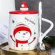 Новогодняя чашка с крышкой и ложкой "Merry Christmas", керамика, 360мл, Снеговик - изображение 3