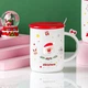 Новогодняя чашка с крышкой и ложкой "Санта", 360мл, керамика, Белый Сhristmas - изображение 5