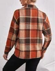 Фланельна сорочка-куртка HangNiFang Long Plaid Oversized Button Down Shirts Color: Orange/Red/Beige M - изображение 6