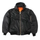 Куртка бомбер Rothco MA1 Flight Jacket с трикотажным капюшоном M черный - изображение 1