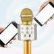 Беспроводной караоке-микрофон детский со встроенной колонкой Handheld KTV Bluetooth-Microphone Gold, золотистый (WS-858G) - изображение 2
